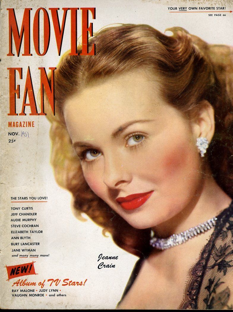 Jeanne Crain Anne Francis Charlton Heston Marlon Brando Movie Fan Nov 1951