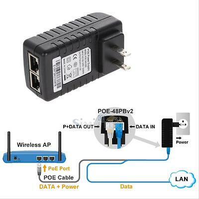 24v 1a Poe Injector Power Over Ethernet Adapter For 802.3 Af Ip Camera Wlan Us
