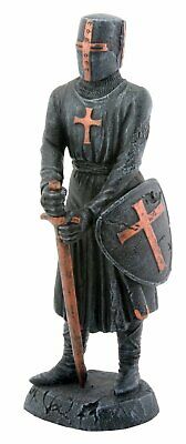 Templar Knight With Sword And Shield Statuette Figurine Medieval Decoration New