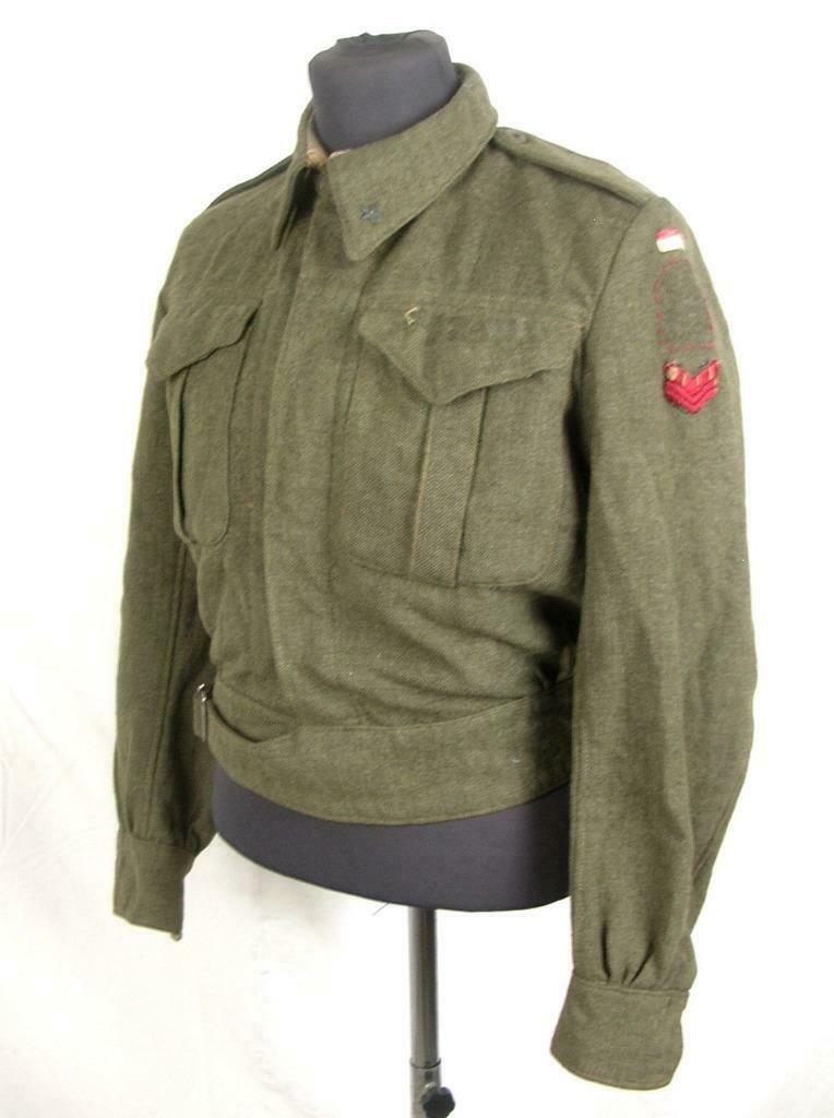 Ww2 Canadian Army Battle Dress  Tunic Jacket 1942 Italian Co-belligerent Army