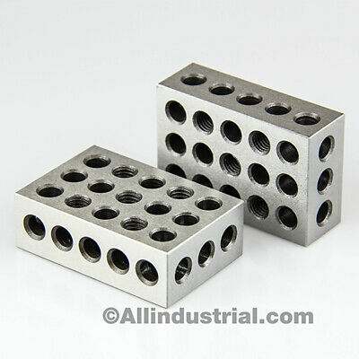 2-4-6 Blocks 23 Holes Matched Pair Ultra Precision .0006" Machinist 246 Jig