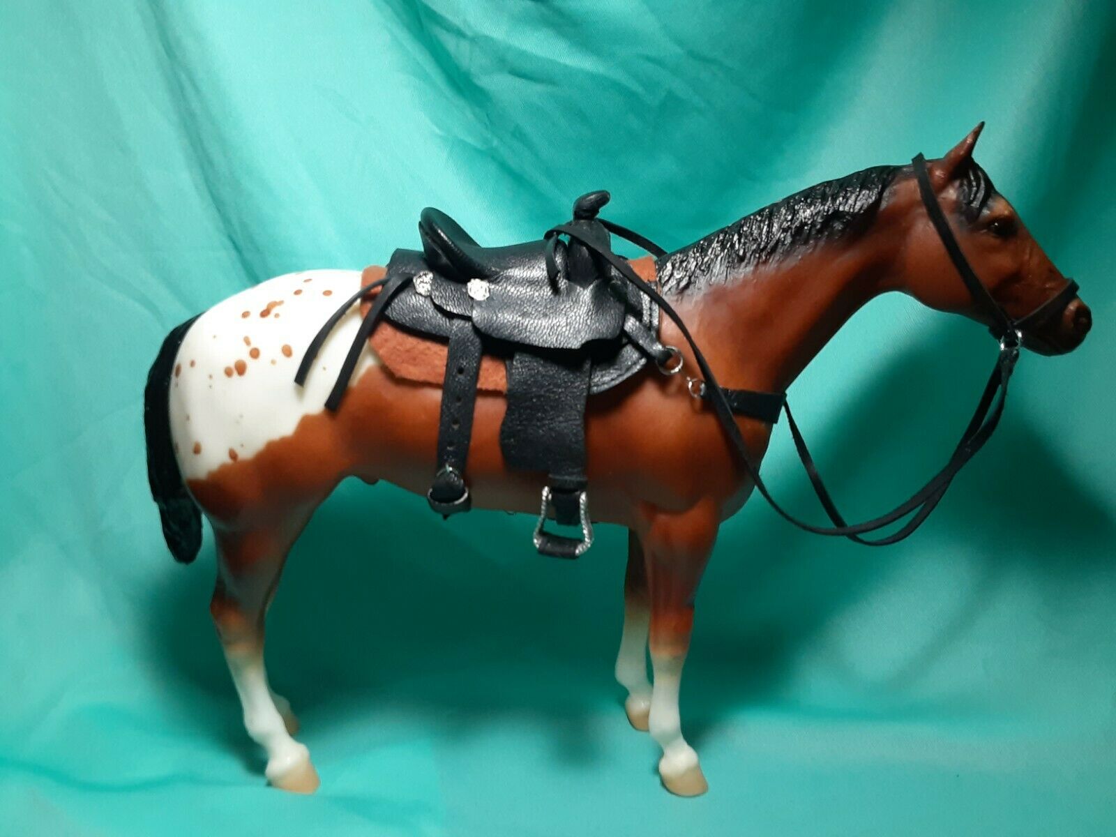 Custom Made Leather Saddle And Tack For Traditional Breyer/peter Stone Horse 1:9