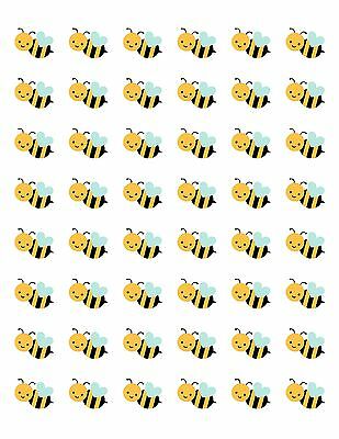 48 Bumble Bee Envelope Seals Labels Stickers 1.2" Round