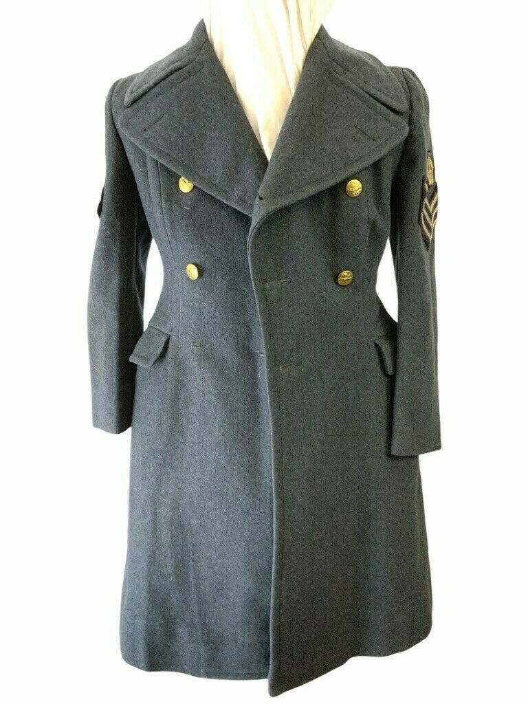 Ww2 Canadian Rcaf Womens Flight Sergeant Greatcoat Named Me Vaisey Bem Medal