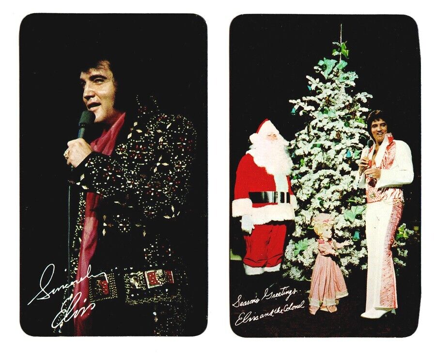 2 Vintage 1977 And 1978 Elvis Presley Promotional Pocket Calendars Excellent