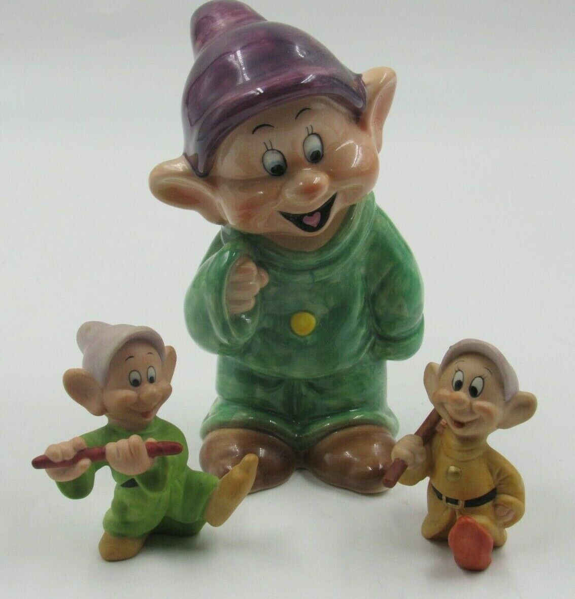 Vintage Dopey From Snow White And The Seven Dwarfs Figurine Lot Of 3