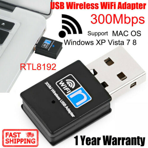 300m Usb Wifi Adapter Plug And Play Rtl8192 For Pc Desktop Laptop Computer Usa