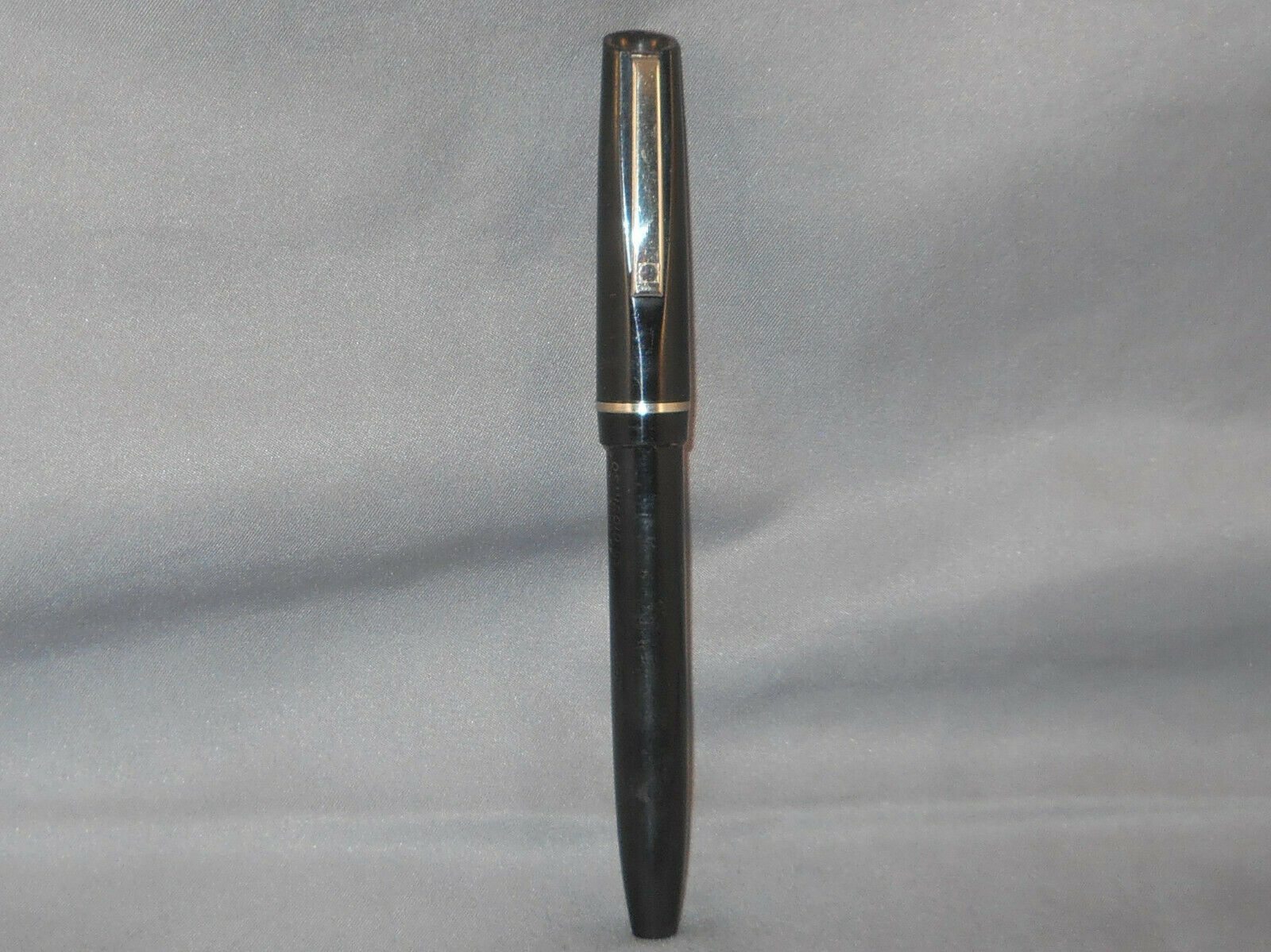 Osmiroid Vintage Black & Chrome Cartridge Fill Pen--straight Broad Nib