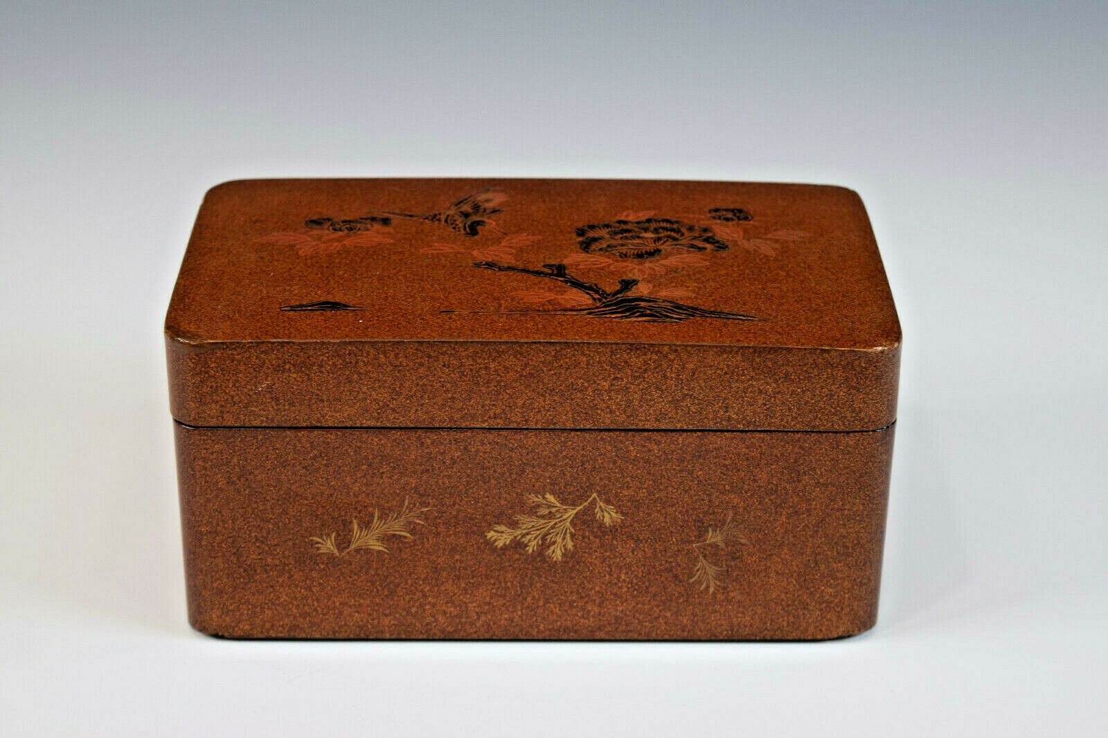 Japanese Late Meiji Period Lacquered "makie" Womens Dressing Table Box Ca: 1885
