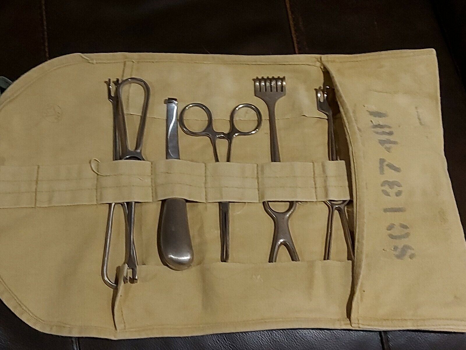 ➡➡1943 Ww2 Canada Physician Medic Portable Surgical Hold-all Stainless Set Wwii