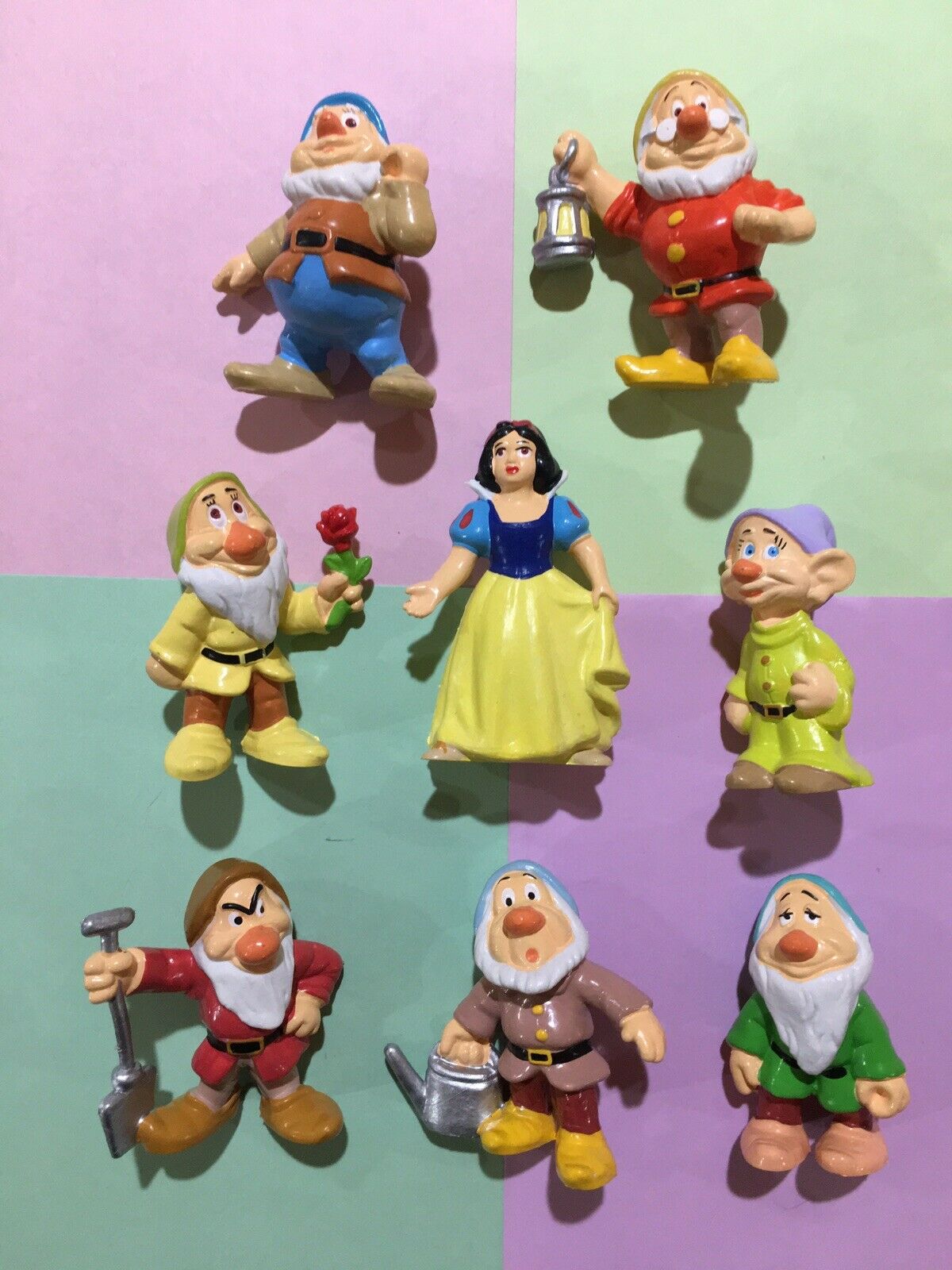 Snow White & 7 Dwarfs Plastic Pvc Figures Disney Characters Applause Portugal