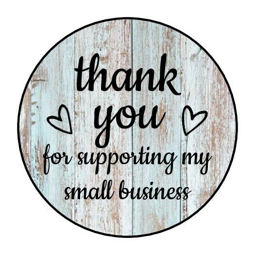 30 1.5" Thank You Hearts Wood Shipping Labels Envelope Seals Round Stickers***