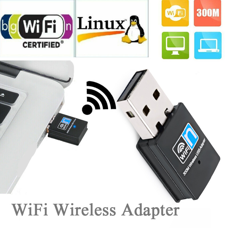 300mbps Mini Usb Wireless-n Wi-fi Network Adapter For Pc Laptop Notebook