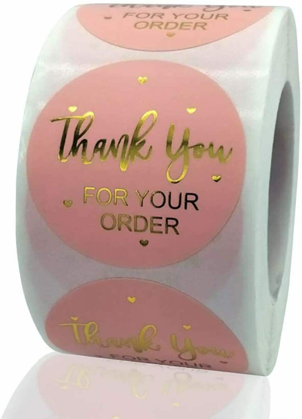 30 Thank You For Your Order Small Business Seals Label Stickers 1" Round