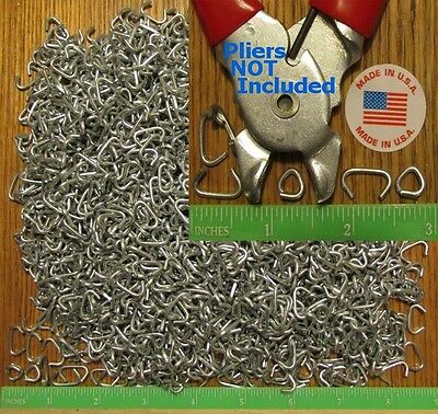 Hog Rings 500pcs 1/2" Galv For Netting Attachment Fences Car Upholstery Blunt