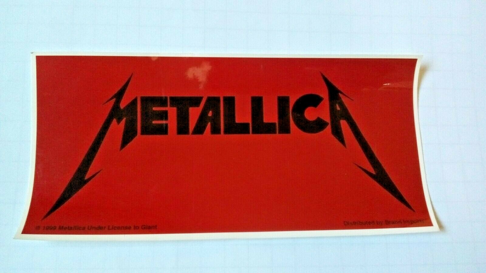 1999 Vintage Rare Metallica Sticker  Unused In Excellent Condition 7 X 3 1/2