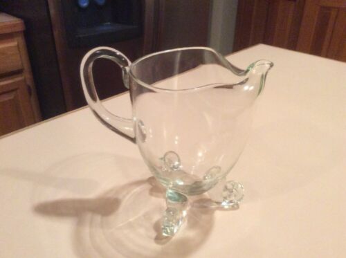 Glass Footed Pitcher