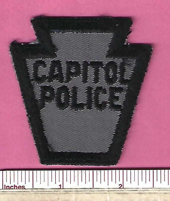 Old Pennsylvania Pa State Capitol Police Keystone Shape Shoulder Patch - Smaller