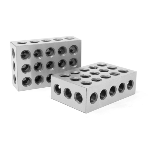 1-2-3-gauge Blocks 2 Pack 3 X 2 In. X 1 In. Steel Hardened Precision Calibrate