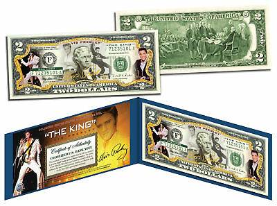 Elvis Presley * The King * Legal Tender U.s. $2 Bill * Officially Licensed *
