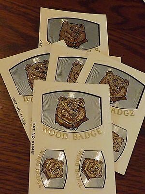 Boy Scout Decal / Sticker Wood Badge Bear Lot Of 5