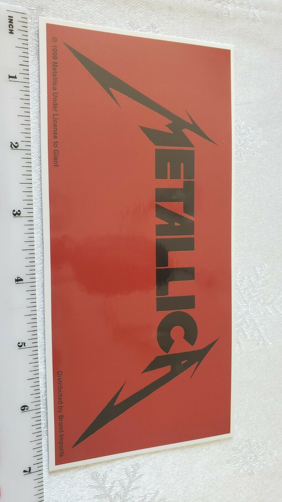 Metallica Sticker Large, New, 7", 1999 Vintage, Rare, Original