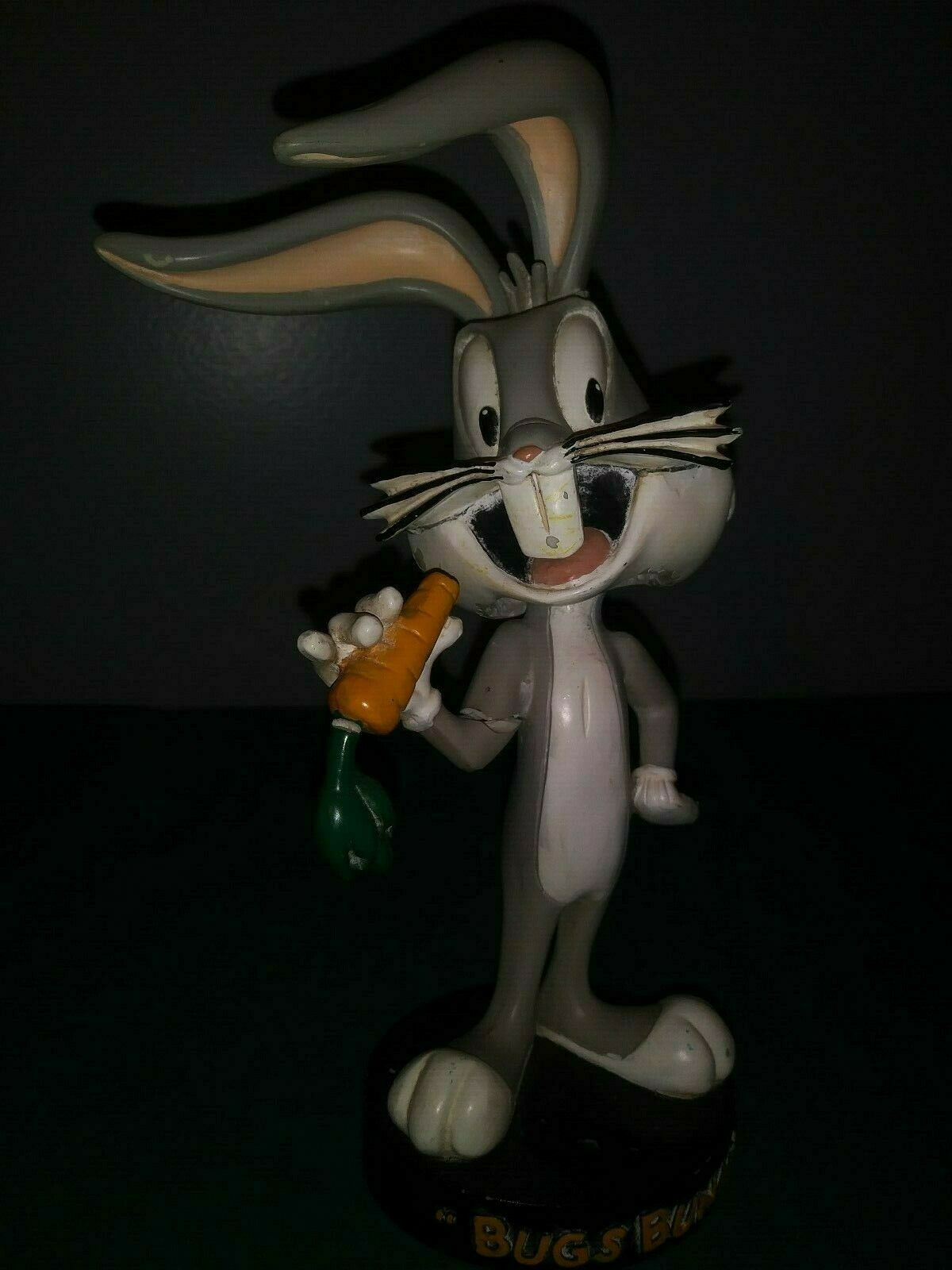 Bugs Bunny Bobblehead - 8" Tall - Good Condition But Ear Is Cracked - See Pics