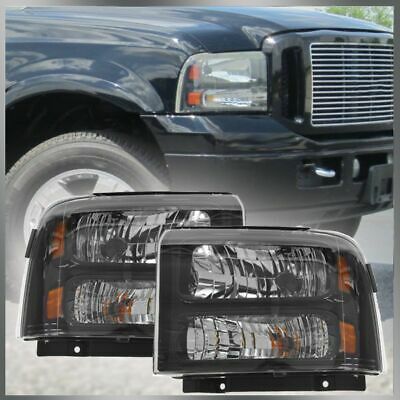 Harley Davidson Style Headlights Headlamps Pair Set For 05-07 Ford Super Duty