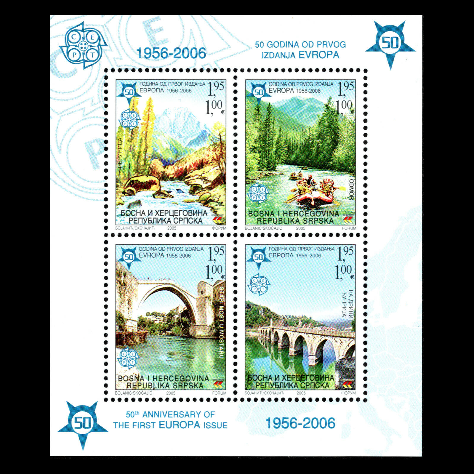 Bosnia 2005 - 50th Anniversary Of The First Europa Stamps -  Sc 260amnh