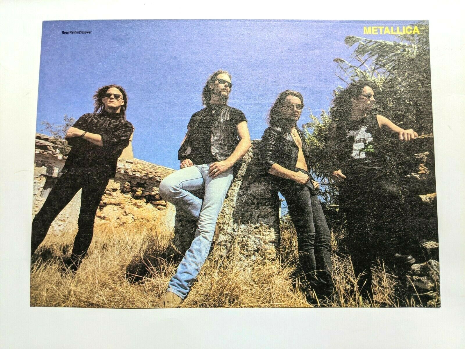 Metallica / Entire Band Magazine Full Page Pinup Poster Clipping (1)