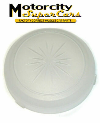 69-76 Gm Models Roof Headliner Round Dome Light Lamp Lens Cover Frosted White Oe
