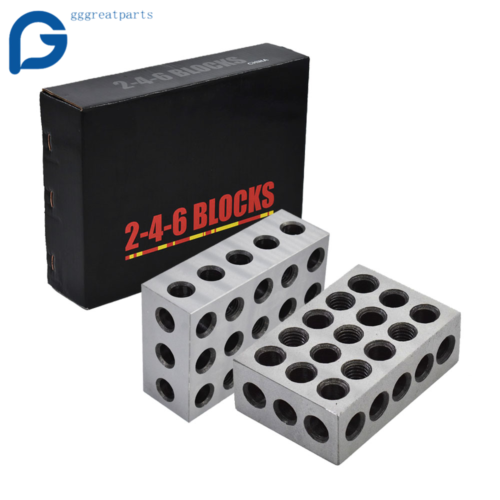 1 Matched Pair 2-4-6 Blocks 23 Holes  .0002" Machinist Precision 246 Jig Us