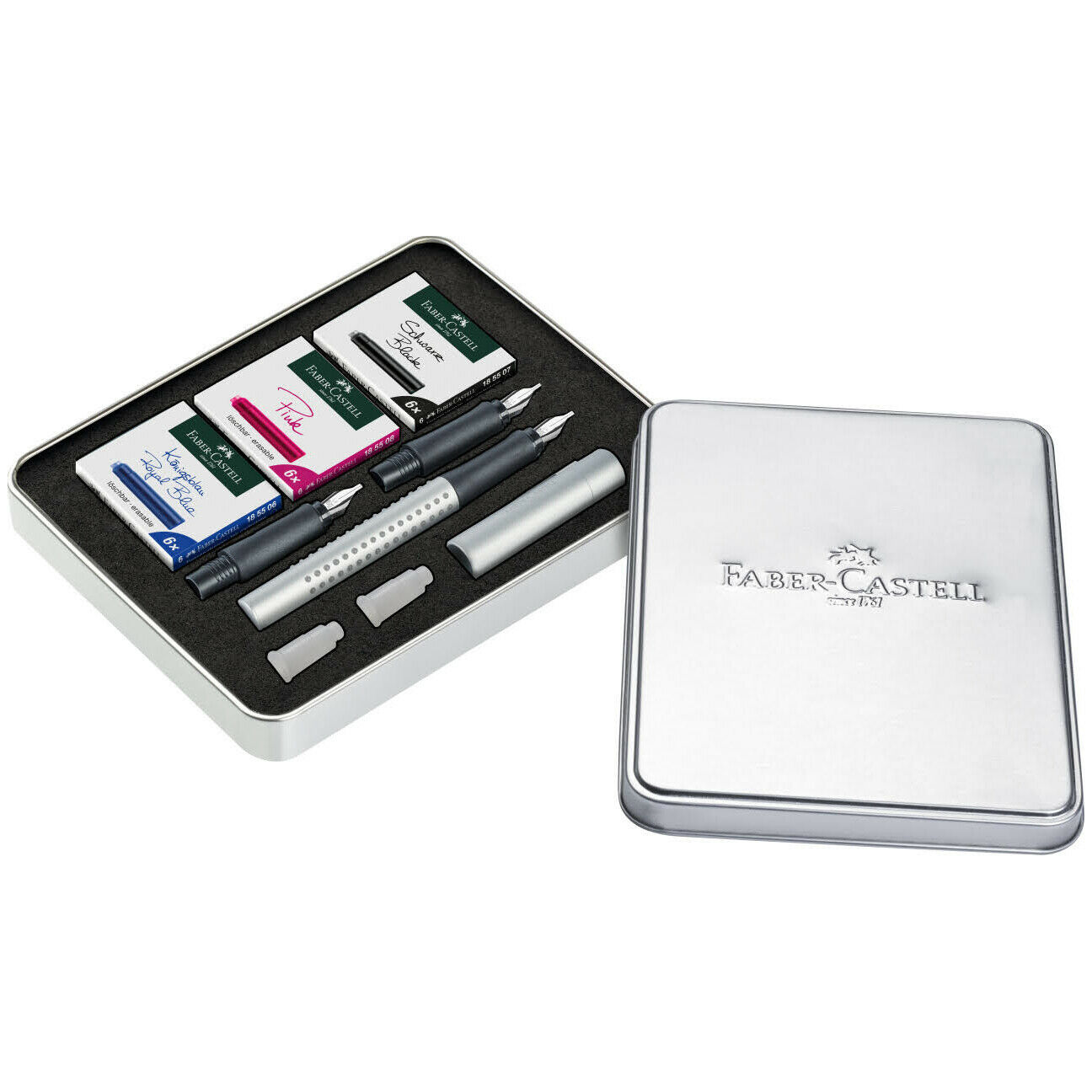 Faber Castell Grip 2011 Fountain Pen In Calligraphy Gift Set - New In Box 201629