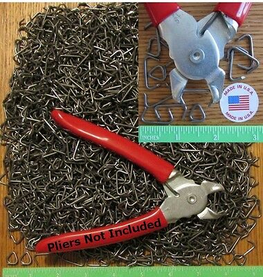Hog Rings 2500pcs 3/4" For Car Upholstery Netting Attachment Fences Sharp