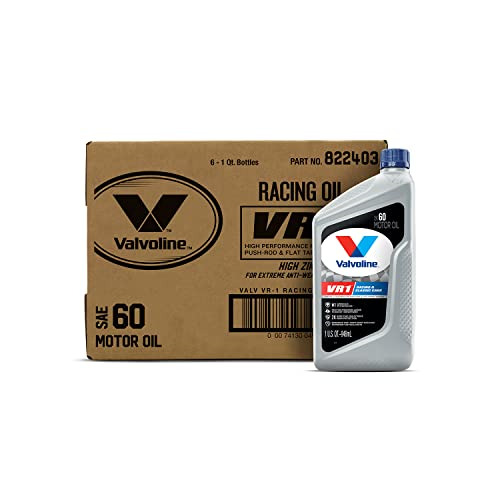 Valvoline Vr1 Racing Sae 60 High Performance High Zinc Motor Oil 1 Qt Case Of 6