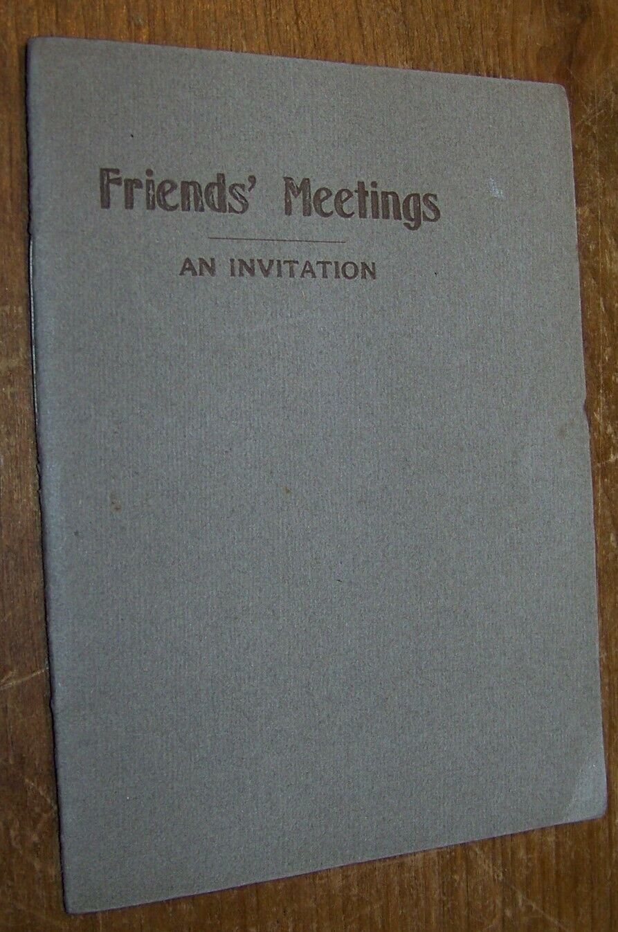 1907 Philadelphia Pa Society Friends Quaker Meetings An Invitation Brochure