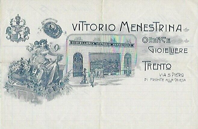 1904 Finely Illustrated Jewelers Invoice From Trento, Italy (#1 Of 2)
