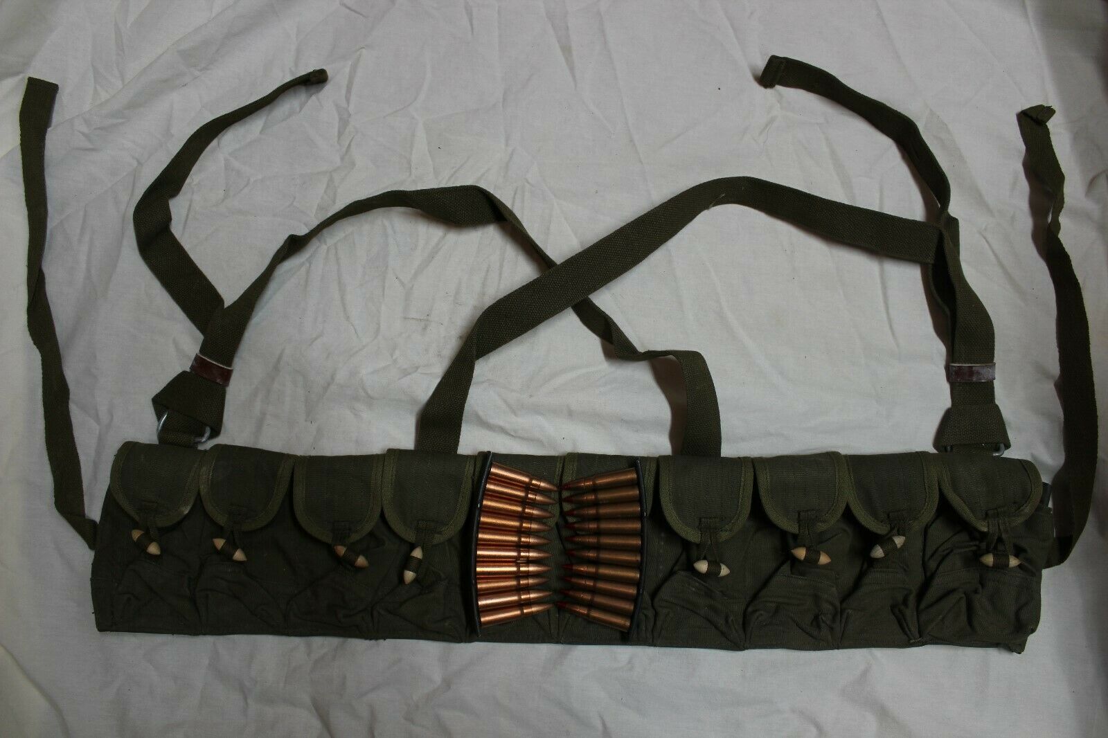 Original Chinese Military Sks Type 56 Semi Ammo Chest-rig Bandolier Pouch