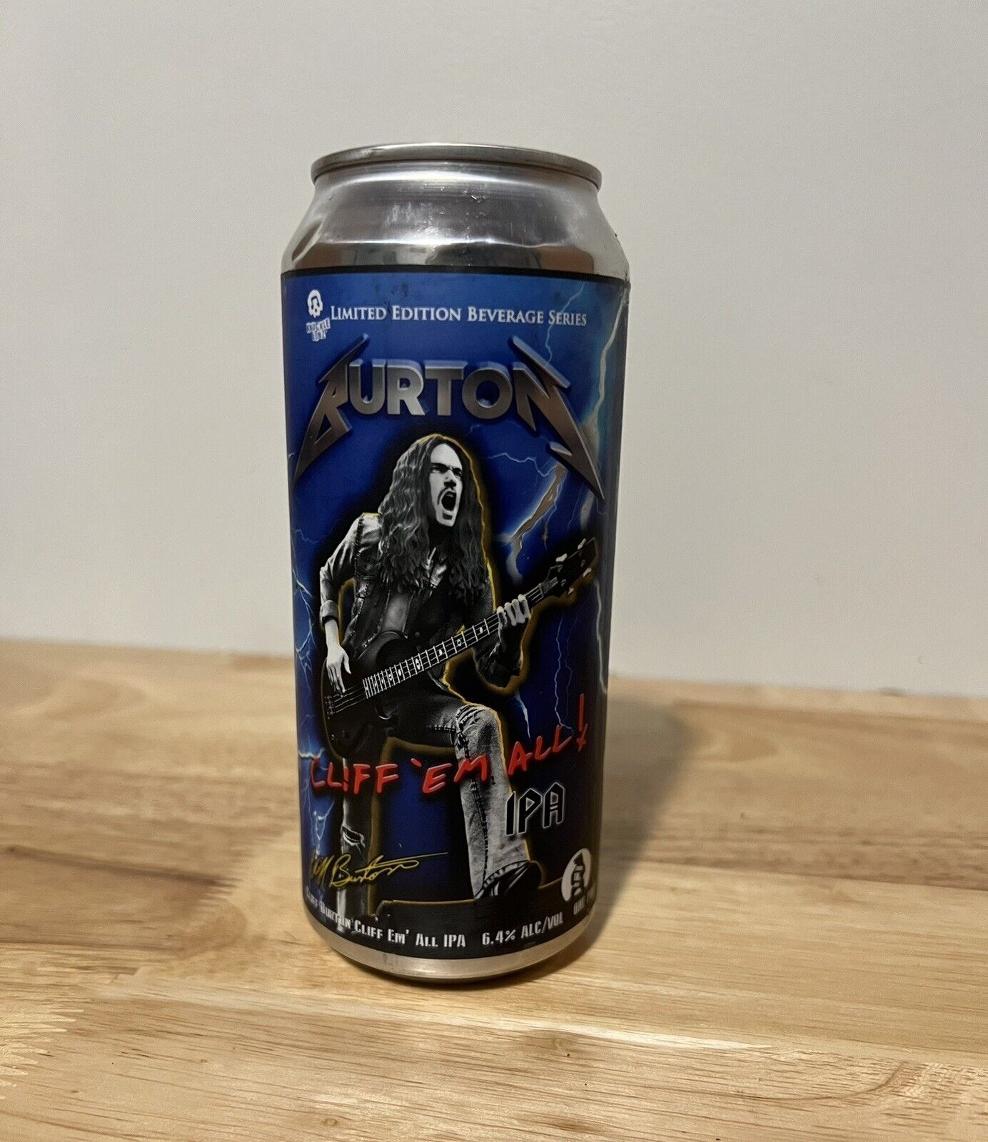 Rare Metallica Cliff Burton Empty Beer Can Cliff ‘em All Ipa Limited Edition