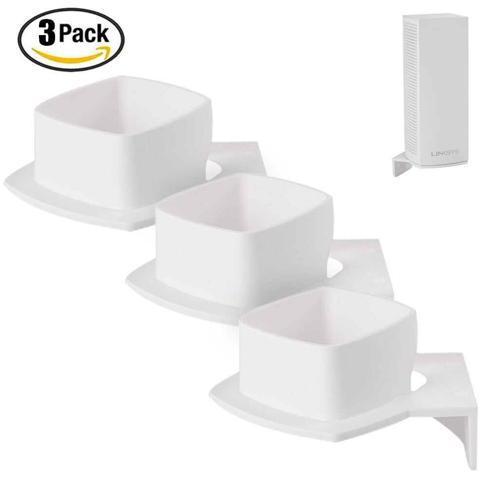 3 Packs Wall Mount Holder For Linksys Velop Tri-band Whole Home Wifi Mesh System