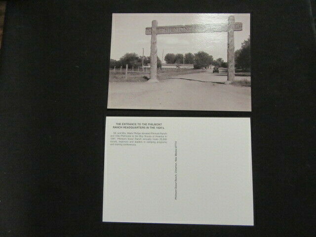 Philmont Scout Ranch 1920's Entrance Gate Postcard     C65