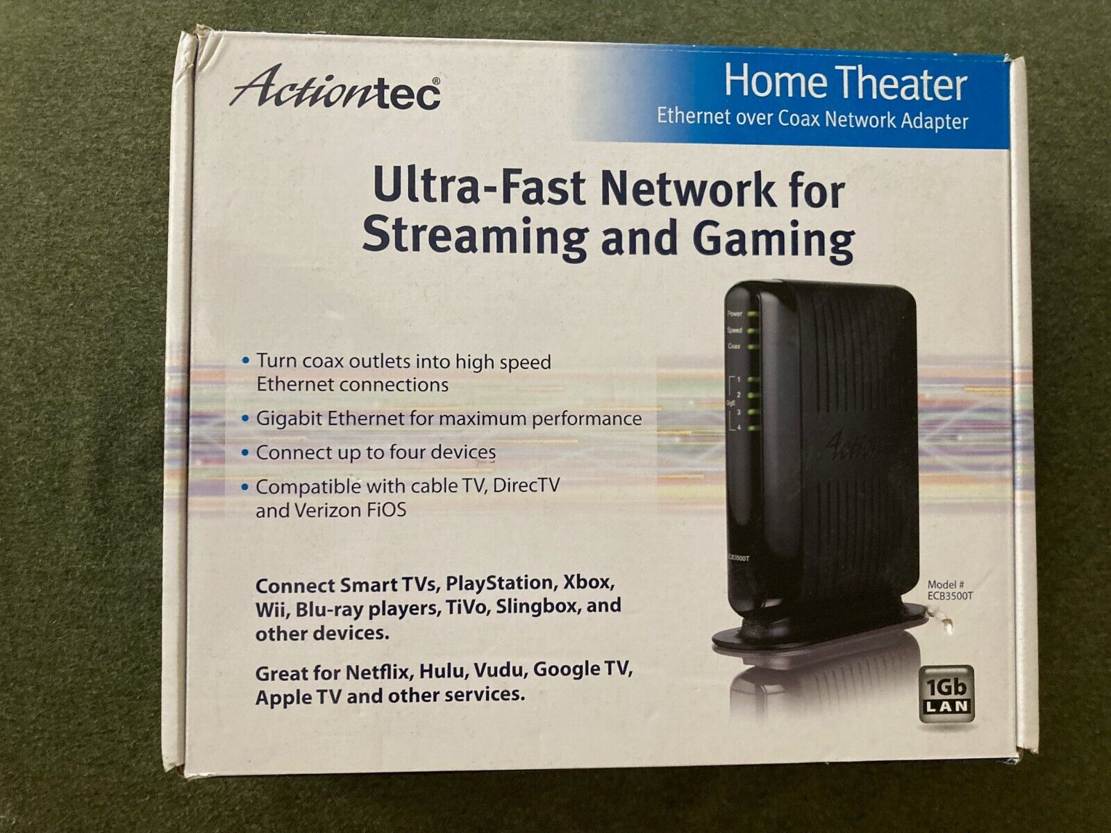 Actiontec Ecb2500c Ethernet Over Coax Adapter For Homes W/ Moca Routers