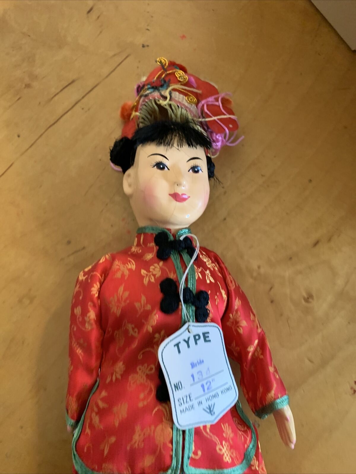 Vtg Ng Fook  Chinese Composition Doll   Bride Girl 12”g40