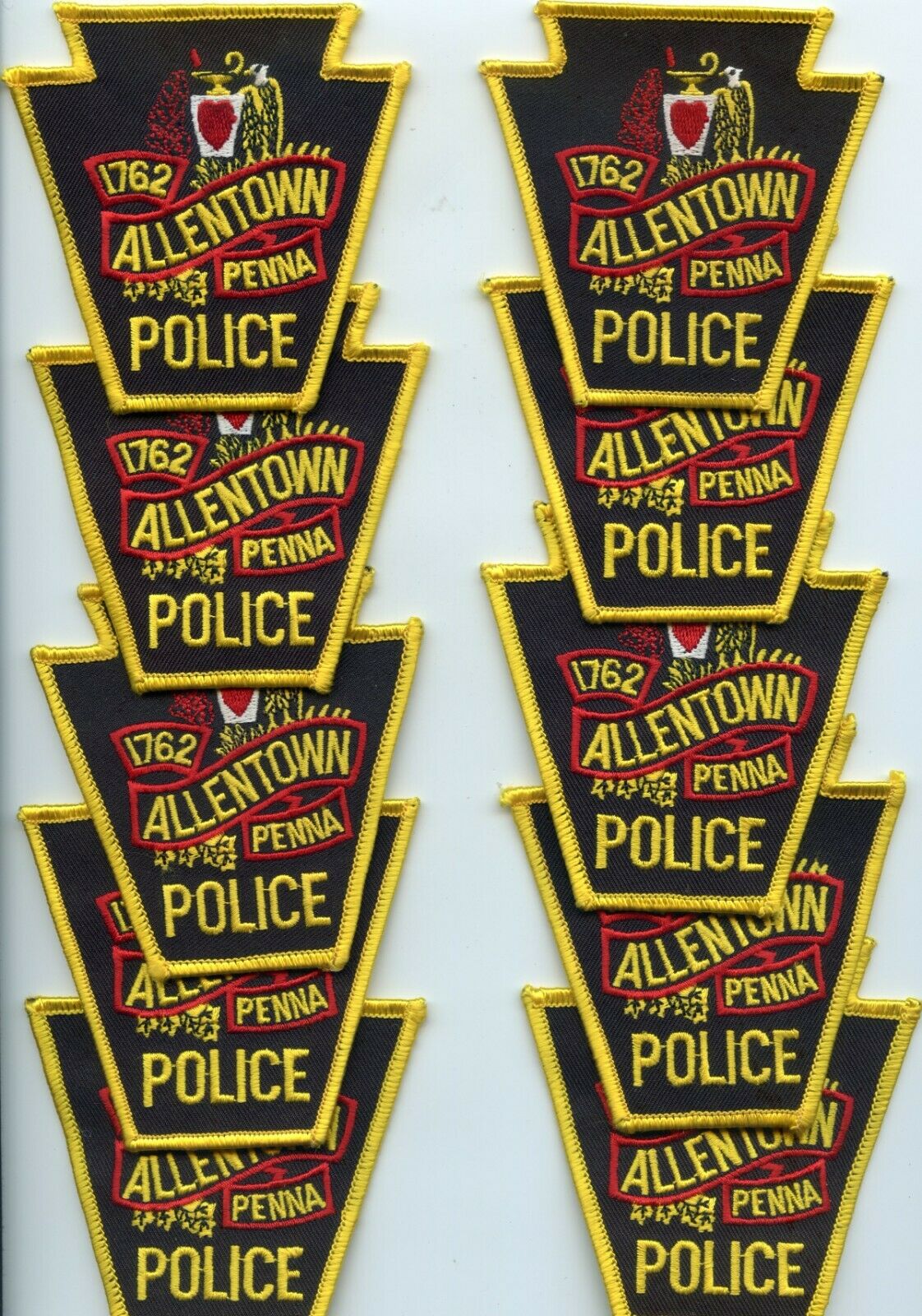 Old Allentown Pennsylvania Patch Lot Trade Stock 10 Police Patches Police Patch