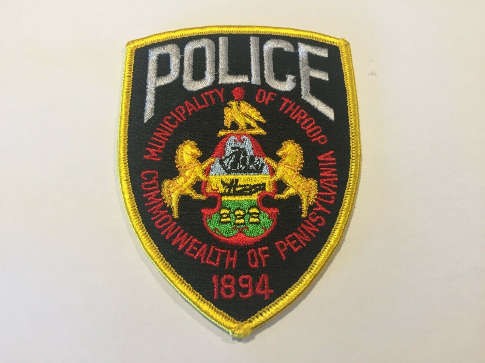 Throop Pennsylvania Police Patch
