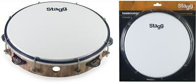 Stagg Tab-110p-wd - 10" Tuneable Plastic Tambourine W/1 Row Of Jingles - Brown