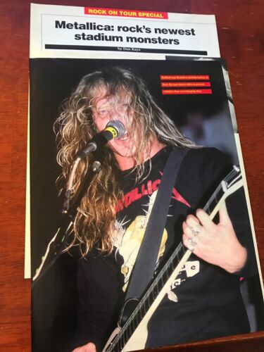 1988 Vintage 4 Pg Magazine Article/photo Spread Metallica Newest Rock Monsters
