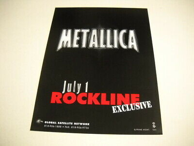 Metallica Exclusive On Rockline July 1 Rare Frameable Radio Biz Vintage Promo Ad