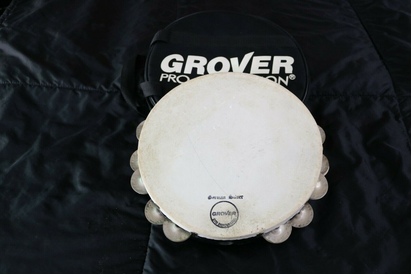 Grover Pro Percussion Tambourine T2gs - German Silver Jingles & Calf Head