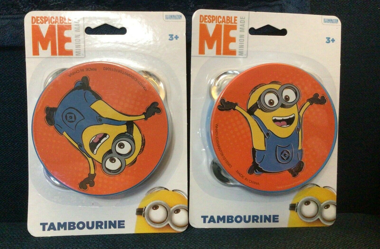 What Kids Want! Despicable Me Minion Made Minions Tambourine - Set Of 2